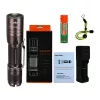 SUPERFIRE A6 zaklamp - 1200 lumen P50 LED, 280m bereik, USB oplaadbaar, zoombaar, IP44