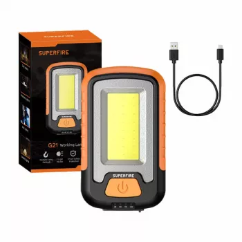 Superfire G21 werkplaatszaklamp, 650lm, USB