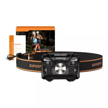 Superfire HL06 500 lumen oplaadbare LED-hoofdlamp, IP44