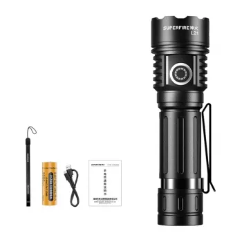 Superfire L21 Zaklamp 2300 Lumen P70 LED USB-C oplaadbaar IP44