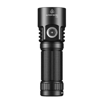Superfire L22 XHP70.2 LED zaklamp 3000 lumen USB-C oplaadbare powerbank zwart