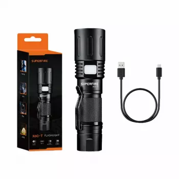 Superfire X60-T zaklamp 1500 lumen USB Type-C oplaadbaar
