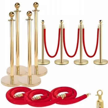 SUPRIMO RCP 4 Solid Gold afzetpaal met uittrekbare band