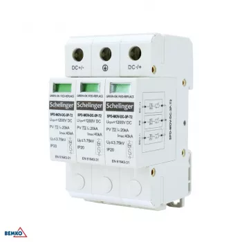 Overspanningsafleider 4P 12,5kA (10/350) klasse T1+T2 (B+C) SCHELINGER