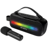 SVEN PS-255 luidspreker, zwart (12W, Bluetooth, FM, USB, karaokemicrofoon, 3600mAh)