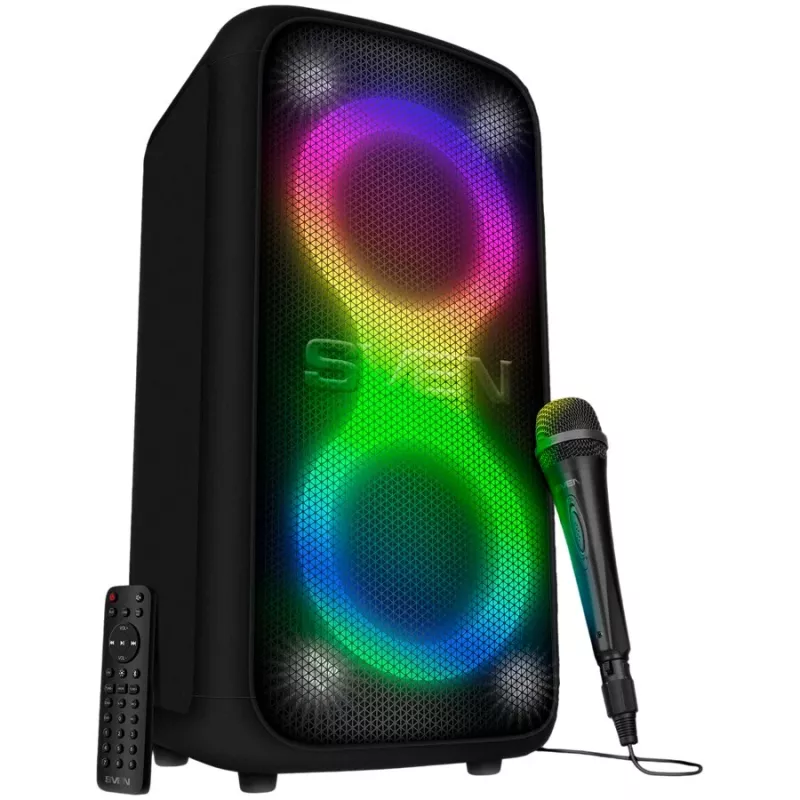 SVEN PS-960 2.0 draagbare Bluetooth-luidspreker 160W TWS FM USB LED zwart