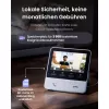 Switchbot SWB VDB-M-SW - WiFi-videodeurbel met 4,3 inch kleurendisplay (wit/zilver)
