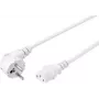 Sygonix SY-5043438 koudapparaatkabel CEE 7/7 naar IEC C13 wit 5 m