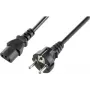 Sygonix SY-5243880 spiraal-stroomkabel CEE 7/7 naar IEC C13 2,5m zwart