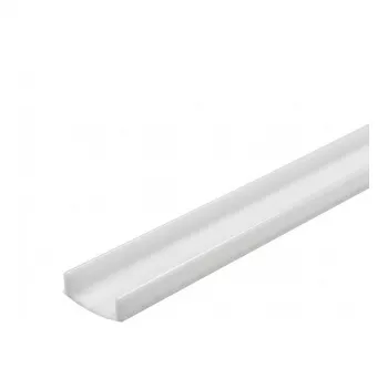 Synergy 21 LED U-profiel diffusorafdekking Opaal voor ALU068-R, ALU069-R, ALU070-R, 2000mm, Kunststof, Snap-on