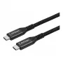 Synergy 21 USB 4.0-kabel USB-C naar USB-C 1,5m zwart gevlochten textiel 40Gbps 240W