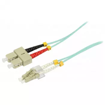SYNERGY21 glasvezel-patchkabel 10m LC-SC duplex 50/125µm OM3 LSZH aqua 2mm