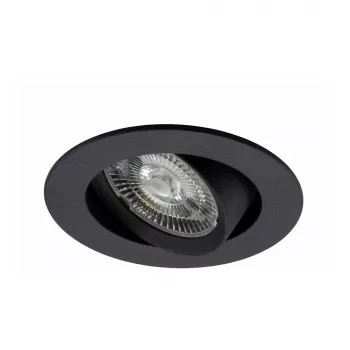 SYNERGY21 Helios LED inbouw plafondspot zwart rond kantelbaar warmwit 5W 400lm 2700K