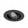 SYNERGY21 Helios LED inbouw plafondspot zwart rond kantelbaar warmwit 5W 400lm 2700K