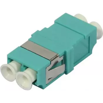 SYNERGY21 LC duplex multimode glasvezeladapter, 50/125µm, aqua, flensloos S215481