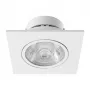 SYNERGY21 LED inbouw plafondspot Helios wit - vierkant + kantelbaar - warmwit