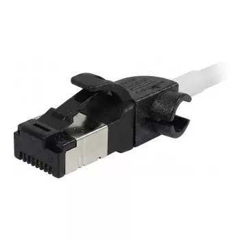 Synergy21 patchkabel RJ45, CAT6A 500MHz, 7,5m, wit, S/FTP, slimline rond d=4,5mm, TPE/LSZH (Superflex), AWG28, met CAT7-connector, draaibare stekker