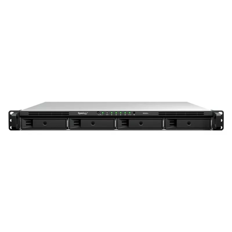 Synology RS826+ 1U rackmount 4-bay NAS, AMD Ryzen V1500B, 4GB DDR4 ECC, 4x 1GbE, zonder harde schijven