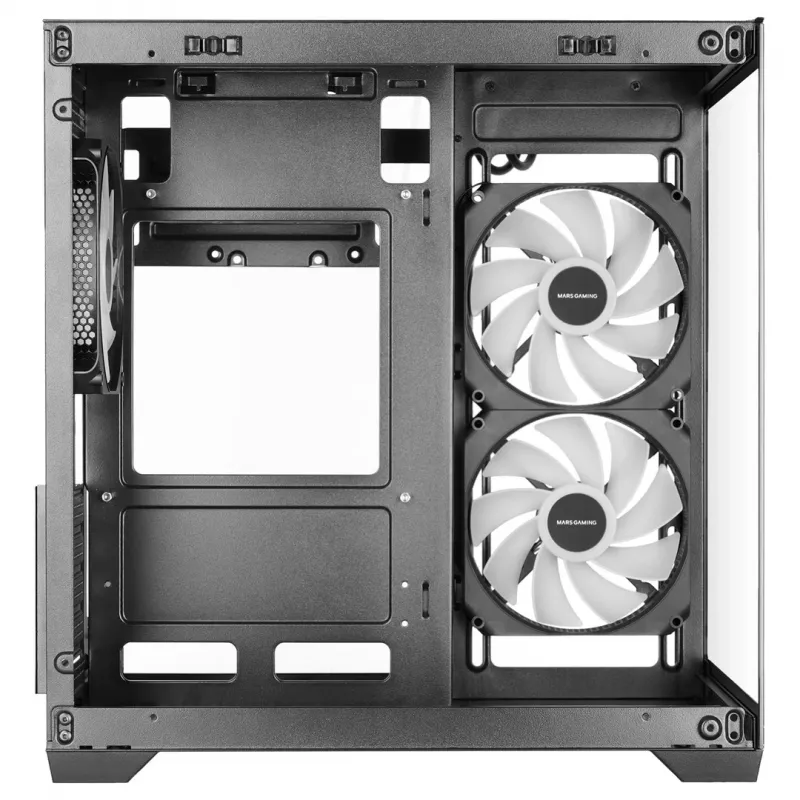 TACENS MARS MC-VIEW3 Micro-ATX behuizing met 3x ARGB ventilatoren, USB-C, gehard glas