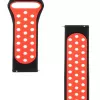 Tactisch 20mm dubbel siliconenbandje zwart rood