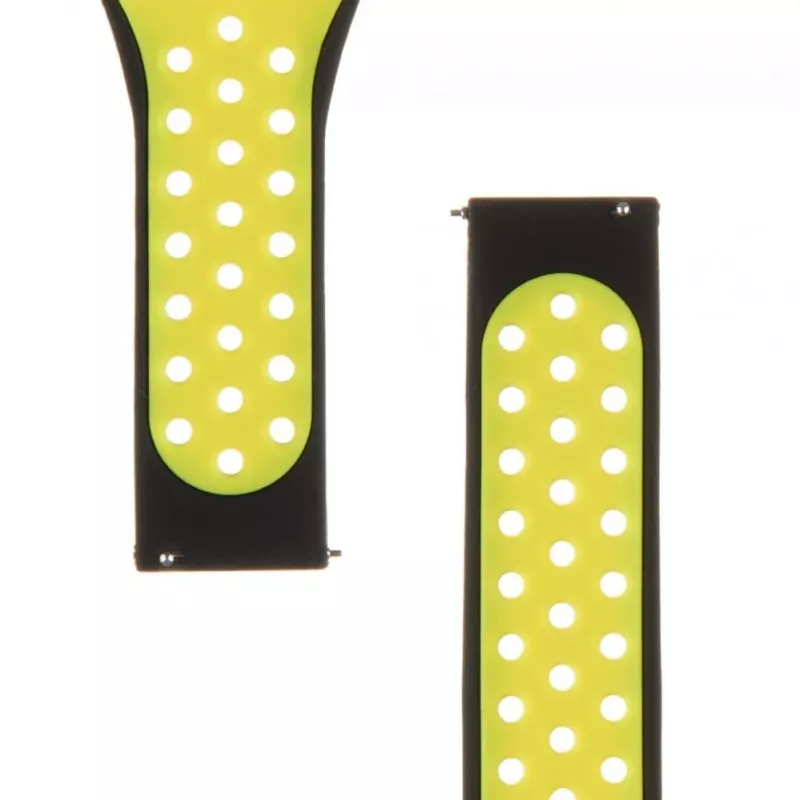Tactische 20mm dubbele siliconen band zwart geel