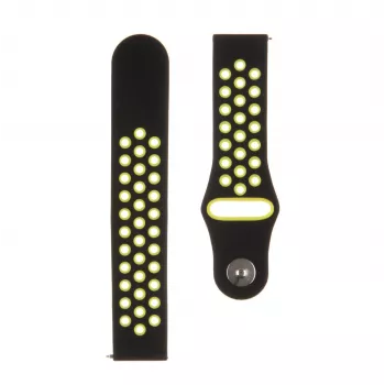 Tactische 20mm dubbele siliconen band zwart geel