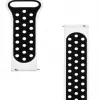 Tactische 20mm dubbele siliconen horlogeband wit zwart