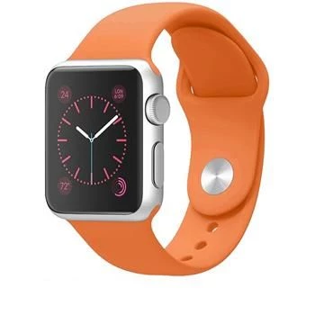 Tactische Apple siliconen armband voor Apple Watch 44mm / 42mm oranje