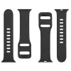 Tactische Apple Watch 38/40/41mm siliconen armband met gesp zwart