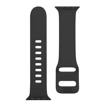 Tactische Apple Watch 38/40/41mm siliconen armband met gesp zwart