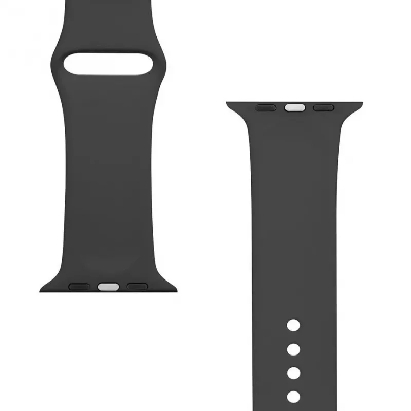 Tactisch Apple Watch 42/44/45mm siliconenarmband zwart