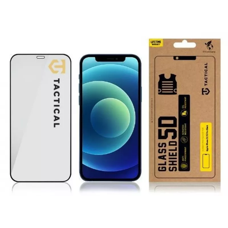 Tactical Glass Shield 5D voor Apple iPhone 12 Pro/12 Pro zwart