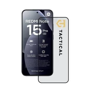 Tactical Glass Shield 5D gehard glas displayschermfolie voor Xiaomi Redmi Note 15 Pro+ zwart