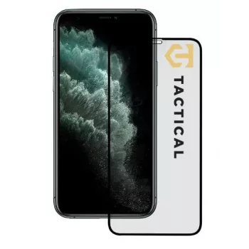 Tactische gehard glas schermbescherming voor Apple iPhone 11 Pro, XS, X - 9H, 2.5D, Full Glue, zwart