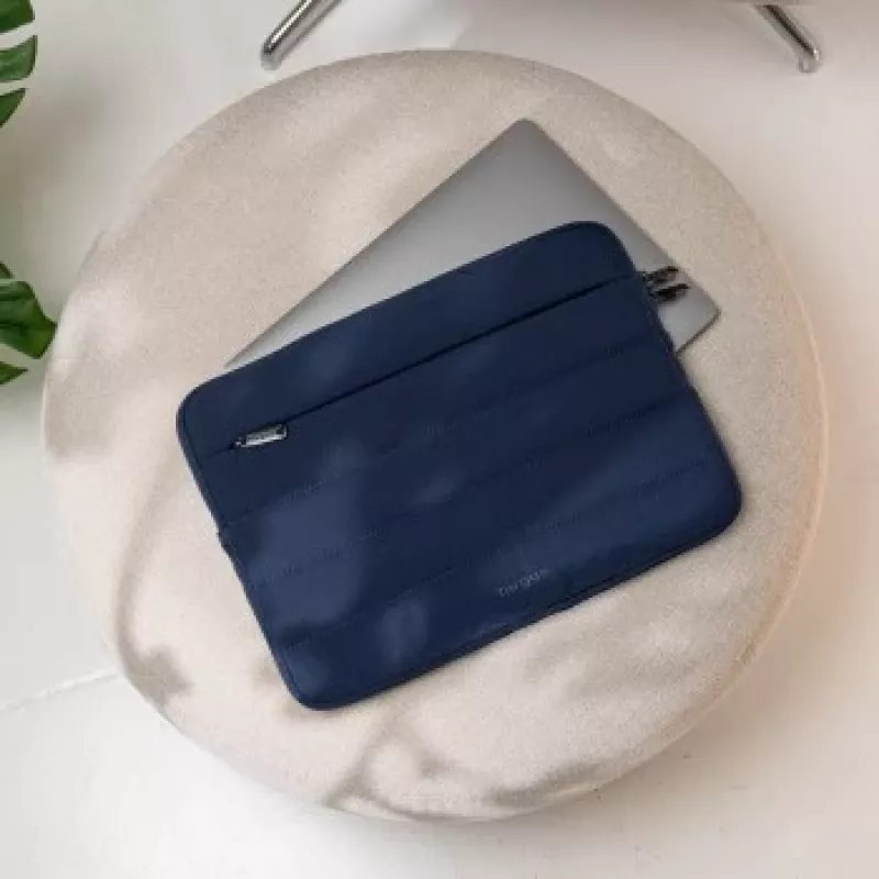 Targus Puffer Sleeve 15-16 inch laptoptas, middernachtblauw, EcoSmart gerecycled PET-polyester, TBS97502GL