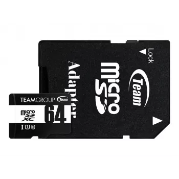 Team Group GO Card microSDXC 64 GB Class 10 UHS-I U1 met SD-adapter