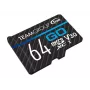 Team Group GO Card microSDXC 64GB UHS-I U3 Speed Class 10 V30 A1 met SD-adapter - zwart