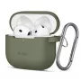 Tech-Protect Apple AirPods 4 Siliconen Haakje Hoesje Olijfgroen