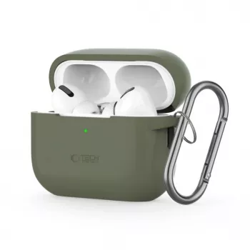 Tech-Protect Apple AirPods Pro 1 / 2 Silicone Hook Case groen