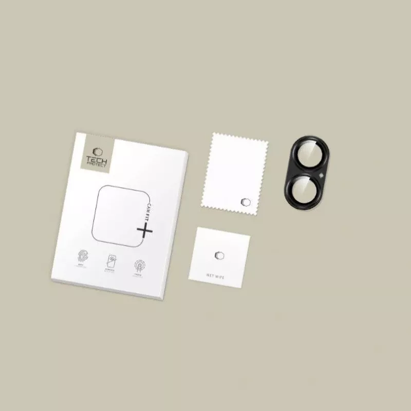 Tech-Protect CamFull Fit+ Cameralensbeschermer voor Apple iPhone 17, Zwart