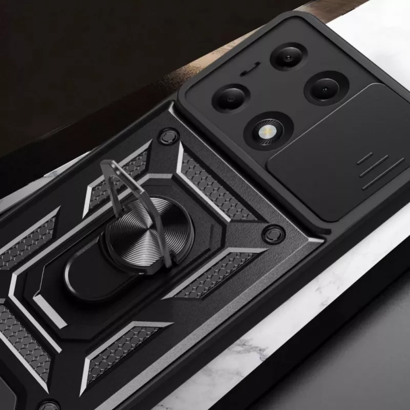 Tech-Protect CamShield Pro Case voor Xiaomi Redmi Note 13 Pro 4G / LTE / Poco M6 Pro 4G / LTE - zwart