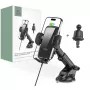 Tech-Protect CM15W-V1 universele auto-telefoonhouder met 15W Qi-oplader voor dashboard en ventilatie - zwart