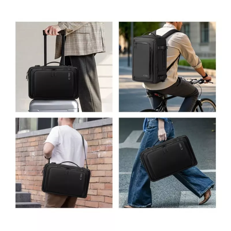 Tech-Protect Defender S50 Rugzak voor Ryanair & Wizzair, 20L Laptop - Zwart