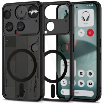 Tech-Protect MagMat MagSafe hoesje voor Nothing Phone 3 - zwart en transparant