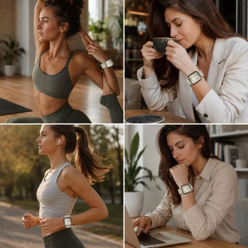 Tech-Protect nylon bandje voor Huawei Watch Fit 3 / 4 / 4 Pro / 5 / 5 Pro - wit