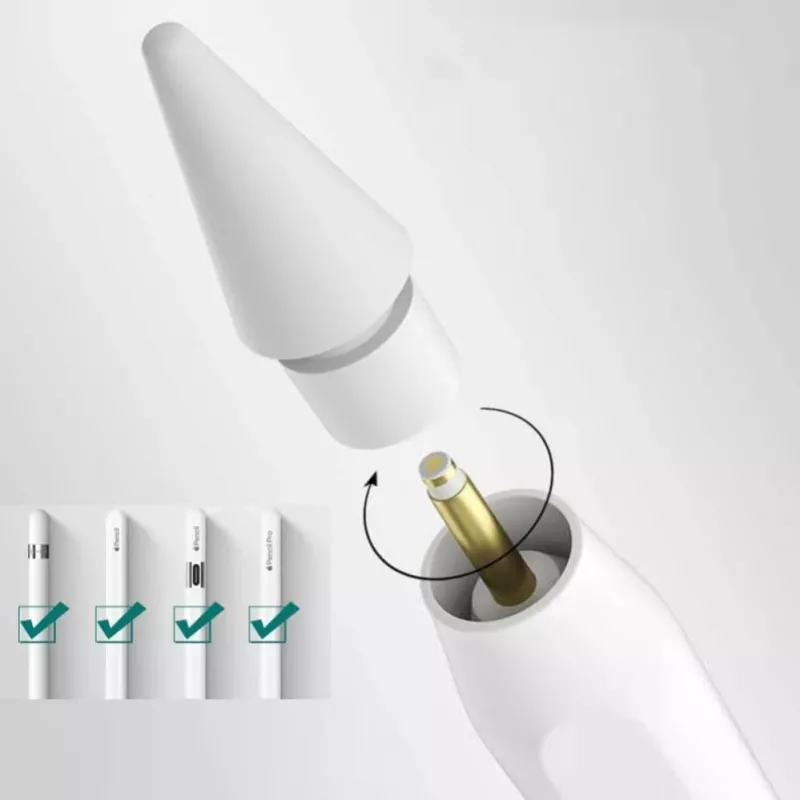 Tech-Protect pennentips voor Apple Pencil 4-pack - wit