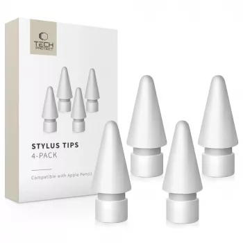 Tech-Protect pennentips voor Apple Pencil 4-pack - wit