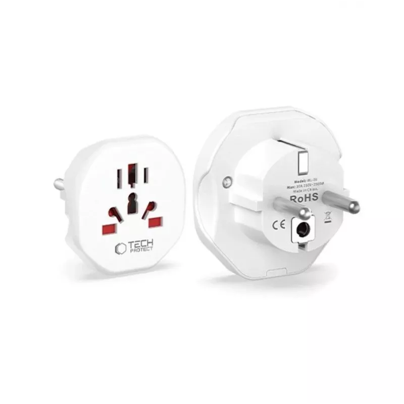 Tech-Protect Universal WL-09 universele reisadapter van EU wit