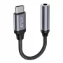 Tech-Protect USB-C naar 3,5 mm mini-jack audio-adapter (bus) - zwart