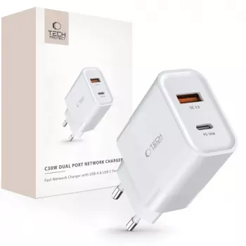 Tech-Protect White MagSafe Back Cover voor Apple iPhone 15 Pro Max